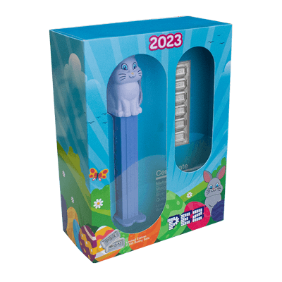 A picture of a PEZ® Spring Bunny Silver Wafers & Dispenser Gift Set
